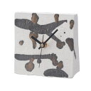 置時計 絵具 G5-27-03 置時計 信楽焼 時計 置時計 Clock 四角 正方形