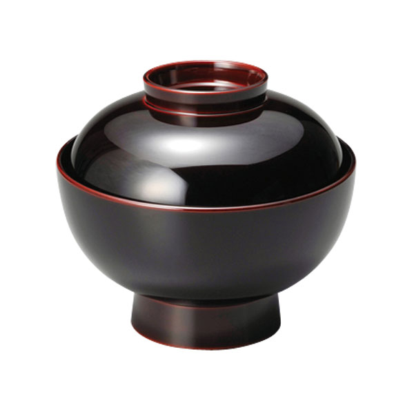 煮物椀 フタ付 お椀 越前漆器 雑煮椀 溜内黒 12-01304 雑煮 雑煮椀 漆器 漆塗 手塗 高級 おすすめ 椀 正月碗