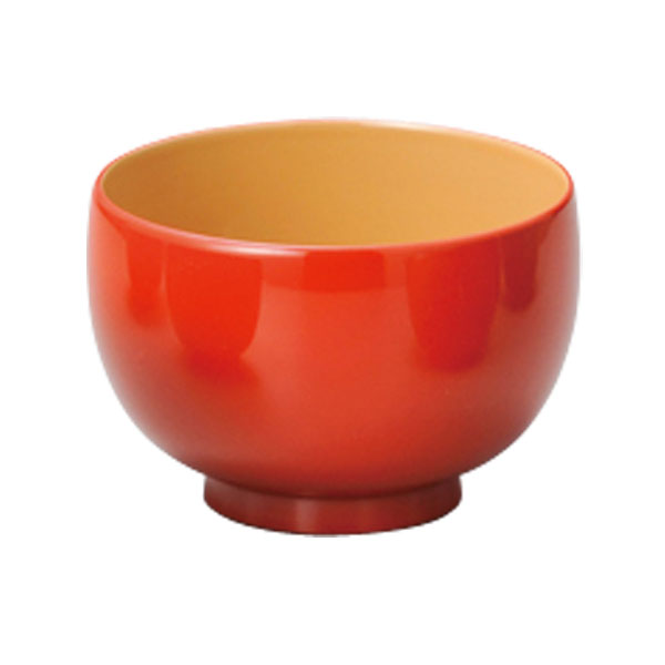 汁椀 お椀 日本製 越前漆器 うるし 艶 シンプル 上品 カラフル 器 漆器 漆塗 手塗 高級 おすすめ カラー汁椀 洗朱 内白 12-02712