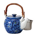 急須 土瓶 MS8号土瓶 呉須梅 34227 ポット 茶こし付 磁器