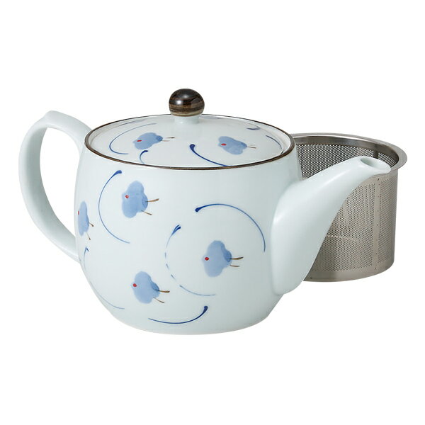 急須 SSポット 藍千鳥 42600 ポット ティーポット SSストレーナー 茶こし付 磁器