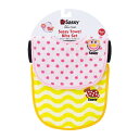 サッシー スタイ 【1500円OFF！(最大)～4/17(水)09:59】 Sassy AIRY TOWEL BIBS SET ピンク＆イエロー SD-1151 ビブ スタイ よだれかけ セット 内祝い ふわふわ 柔らかい 肌にやさしい 可愛い 子供 贈答品 ギフト