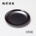 食器 皿 銘々皿 小皿 取り皿 食洗機対応 セット 5枚組 高級 日本製 ギフト 越前 越前漆器 洗浄機対応銘々皿 溜 5枚組 12-06407 かわいい おし...