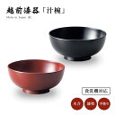 汁椀 味噌汁椀 お椀 日本製 食洗機対応 越前漆器 洗浄機対応汁椀(小) うるし 艶 シンプル 上品 浅い 器 冷めない シチュー 煮込み料理 おでん スープ椀 漆器 漆塗 手塗 高級 おすすめ