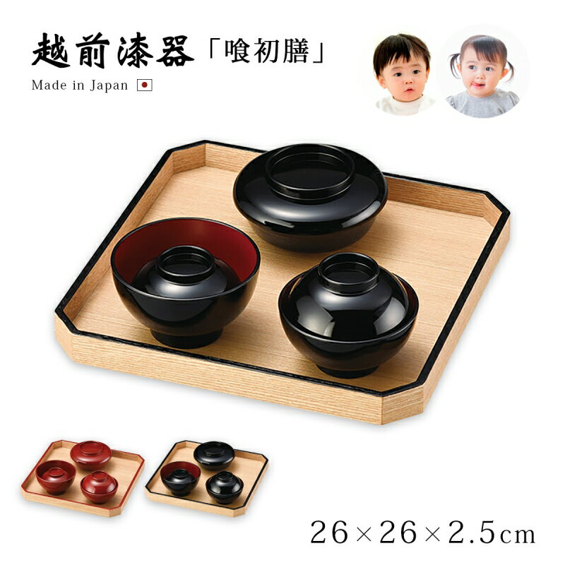 膳 椀 セット 食器 お祝い 豪華 上品 越前漆器 日本製 【送料無料】【送料無料】白木塗タモ 喰初膳