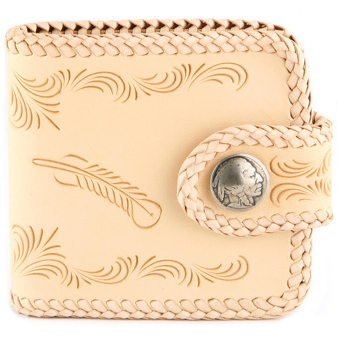 KC,s ケイシイズ 財布 レーシング フェザー ビルフォールド ライセンスケース付 牛皮革 KNB510 定期入れ付 ベルトボタン式 春財布 二つ折り財布 革...