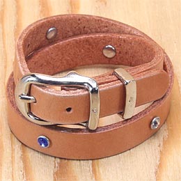 KC,s ケイシイズ ブレスレット ラインストーン ブライドル ロング ブレス 牛皮革 KCA016 ブレスレット ..