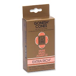 GONESH INCENSE CONES MUSK IM-GCE20904 ガーネッシュ インセンス コーン お香 [メーカー取り寄せ商品][優れものA]