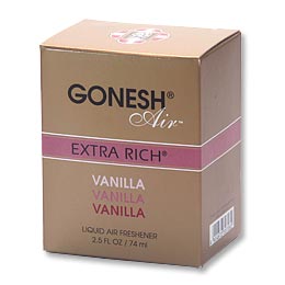 GONESH エクストラリッチ リキッドエアフレッシュナー 74ml VANILLA バニラ IM-GLAF012 ガーネッシュ インセンス お香 アロマ フレグランス 芳香剤 メーカー取り寄せ商品 優れものA