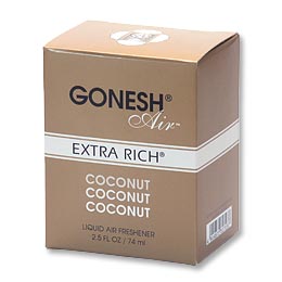 GONESH エクストラリッチ リキッドエアフレッシュナー 74ml COCONUT ココナッツ IM-GLAF007 ガーネッシュ インセンス お香 アロマ フレグランス 芳香剤 