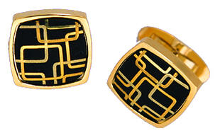 カフス 角形幾何学 K-10 カフスボタン 肥後象嵌 伝統工芸品 日本製 高級 ブランド 純金 金細工 24金 18金 アクセサリー 熊本 名産 お土産 伝統工...