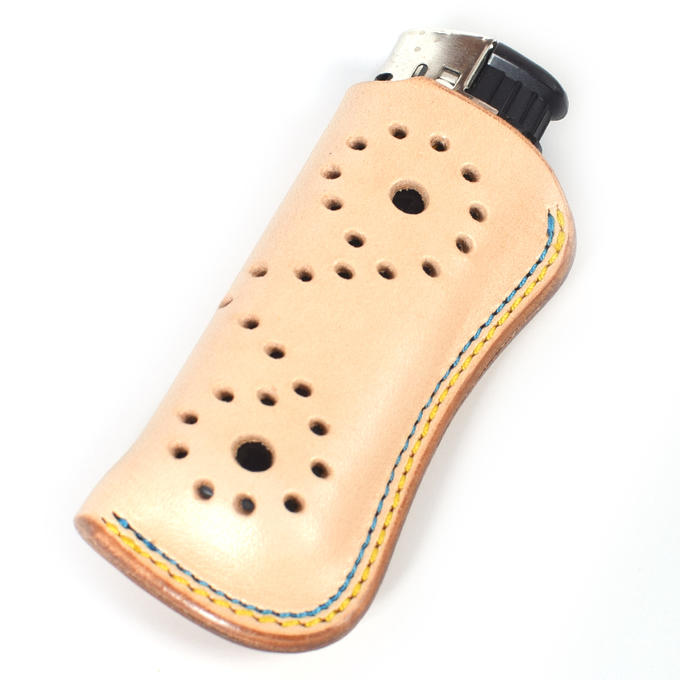 KC,s ケイシイズ ライターケース ダブルステッチ パンチング 牛革 KMZ004 100円ライターケース ライターカバー 喫煙グッズ KC'S ケイシーズ ...