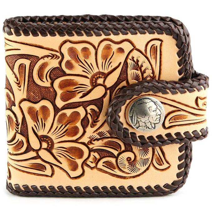 KC,s ケイシイズ 財布 レーシング クラフト ビルフォールド ツー ライセンスケース付 牛皮革 KNB518 定期入れ付 ベルトボタン式 春財布 二つ折り財...