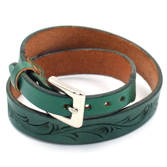 KC,s ケイシイズ ブレスレット レディース カービング ロング カウハイド 牛皮革 KIA502L ブレスレット..