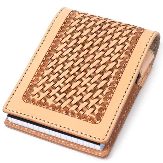 KC,s ケイシイズ メモパッド No.12 バスケット KPS011 文房具 ロディアケース ロディアカバー メモ帳カバー ペンホスダー付 便利グッズ 手彫り...