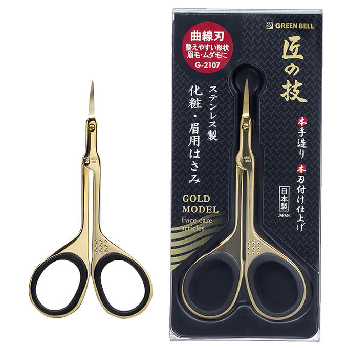 O[x XeX ρEp͂(S[h) G-2107 Ȑn ̋Z p  ܂ _ { n nT~ ͂ GREEN BELL GOLD MODEL Face care articles make-up scissors [[։(200~)][DA]