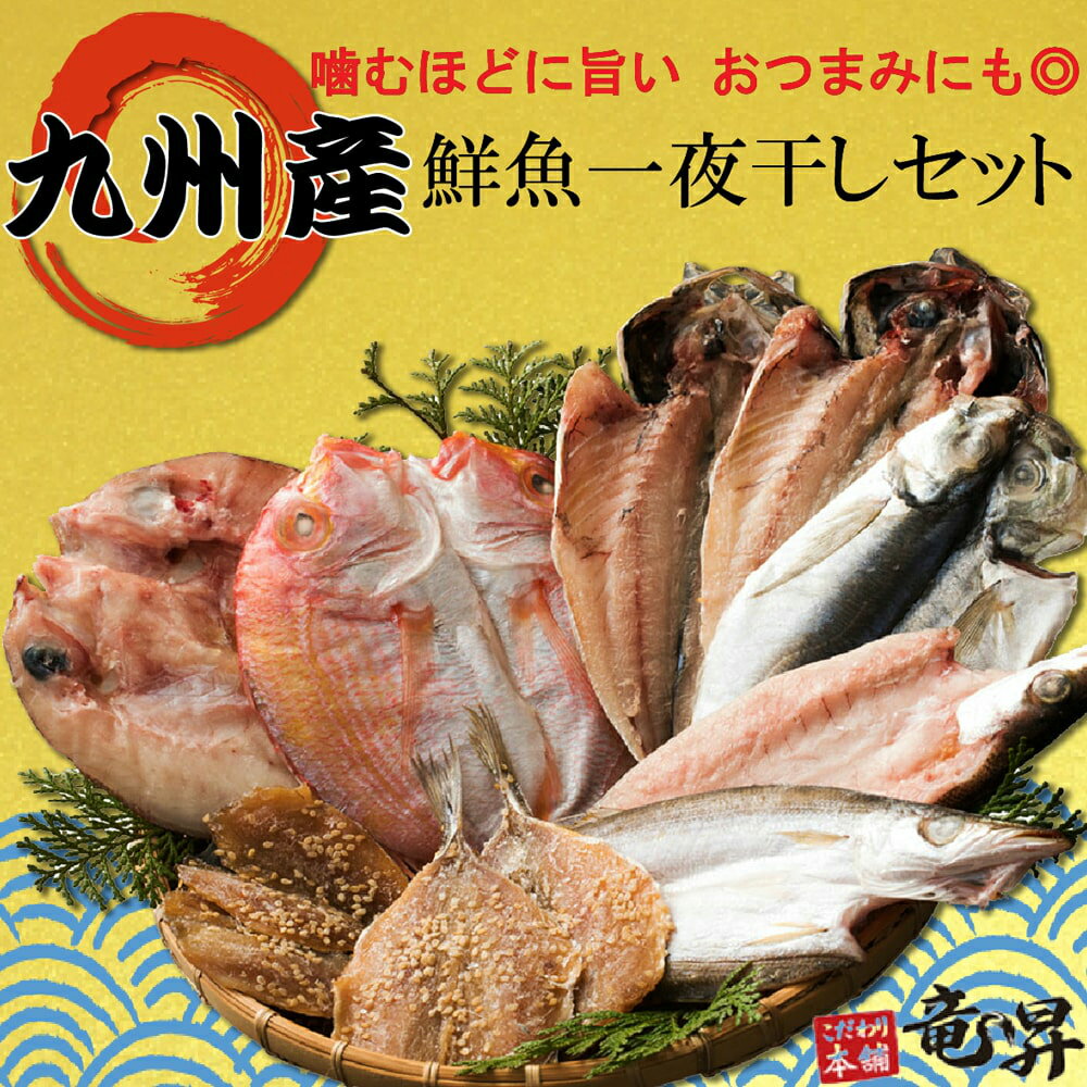 九州産鮮魚一夜干しセット【5種11食分】【送料無料】あじ 蓮子鯛 あじみりん干し 真鯛 かます 冷凍 ギフト 御祝 内祝 誕生日 贈り物 プレゼント 干物 干物セット コンペ 景品 魚 海鮮 朝食 発送A オマケふぐ茶漬け