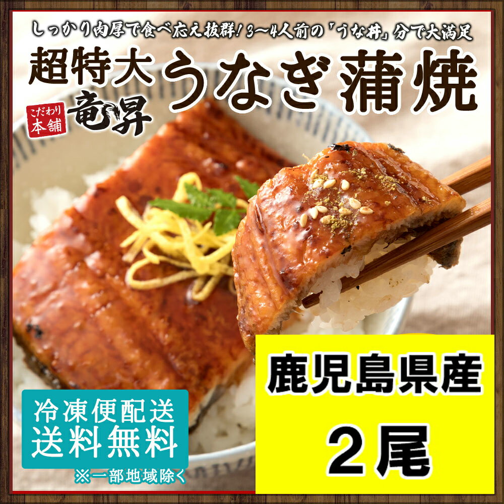 蒲焼き 【最大75％OFF/スーパーセール♪】ウナギ ウナギ蒲焼き 2尾 鹿児島県産 送料無料 うなぎ ウナギ 鰻 蒲焼き 国内産 国産 土用の丑の日 お年賀 ギフト 冷凍食品 業務用 ギフト 御祝 内祝 誕生日 プレゼント コンペ 景品 発送D 母の日 父の日 年賀 誕生日祝い 卒業 入学