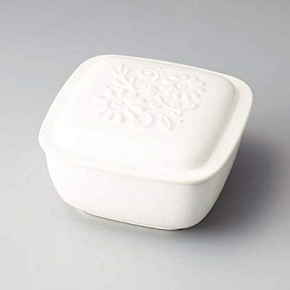 萬古焼 野路菊おひつ器 2合 (白) ノジギク 陶製おひつ 電子レンジOK