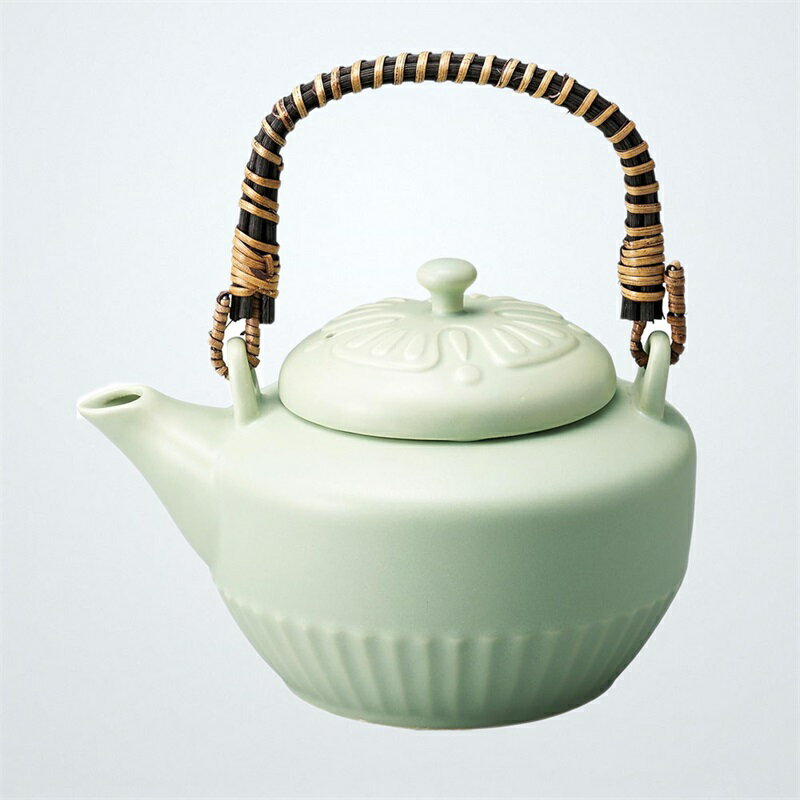 耐熱土瓶 グリーン 電子レンジ対応 直火対応 食洗機対応 大容量サイズ 約1L 萬古焼 陶器 日本製 19130