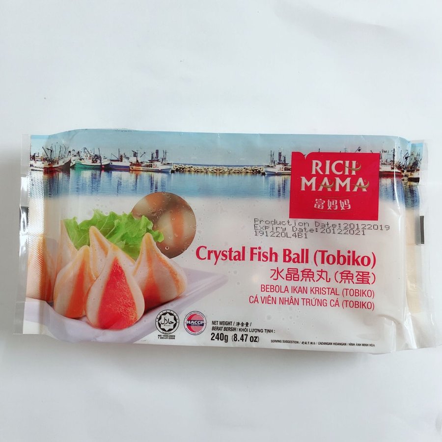 【冷凍便発送】【マレーシア産】富媽媽 水晶魚丸(魚蛋)魚団子 冷凍商品 火鍋料理におすすめ 240g