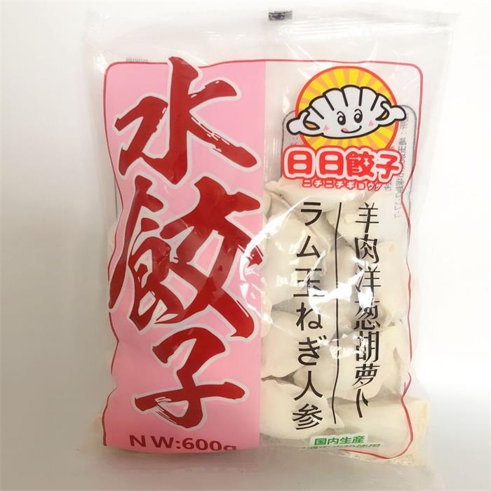 【冷凍食品】日日 ラム玉ねぎ人参水餃 羊肉洋葱胡羅卜水餃子 600g 約30個入 冷凍ギョウザ もちもち厚皮 中華水餃子