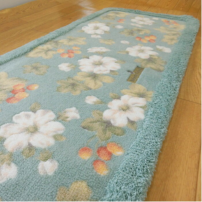 ナチュラル キッチンマット 45x120cm 日本製 花柄 抗菌 防臭 吸水 速乾 おしゃれ ...