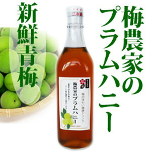 梅農家のプラムハニー 500ml 家庭用 希釈タイプ ジュース 濃縮 青梅 蜂蜜 シロップ