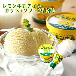 レモン牛乳アイス カップ(6個)+ソフト(6個)　栃木ご当地アイス お土産 送料無料