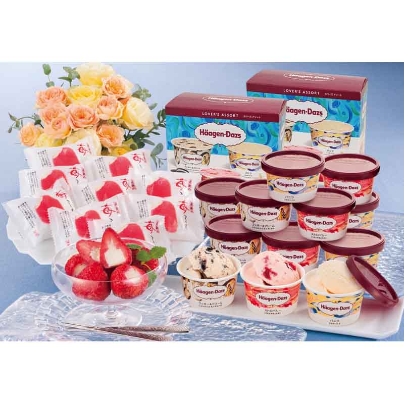 お中元 ハーゲンダッツ&苺アイス V6020307T 冷凍 （送料無料） 直送のサムネイル