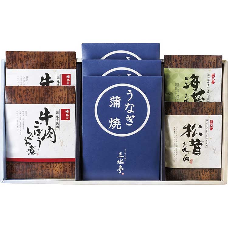 三河一色産うなぎの蒲焼・柿安・お吸物セット B9017036 常温（送料無料）直送贈答 ギフト お中元 御中元 お歳暮 御歳暮 母の日 父の日 敬老の日