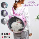 キャリーバッグ ペット用 猫用リュックサック お出かけ用 オシャレ 可愛い耳付き 透明 穴付き 通気 夏 冬 開放感 ペットバッグ 犬猫兼用 人気ペット鞄