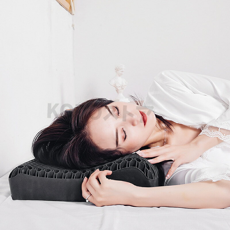 枕 枕カバー 付き 睡眠をまもる枕 洗える 通気性 抜群 横向き寝用枕 至極 新・ハイブリッド3層構造 極柔 誕生日 ギフト まくら 柔らかい ジェル 首 寝返り 横向き 仰向け うつ伏せ いびき 予防 防止 ゲル 低反発枕 高反発枕 高さ調節 [2]
