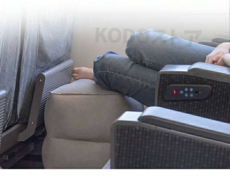 フットレスト 飛行機 デスクワーク 車 オフィス 足置き台 フットピロ テラワーク 機内 足枕 飛行機 電車 高速バス 部屋 旅行 車中泊 足むくみ対策 旅行 便利グッズ トラベル 旅行用品 空気式 エアークッション 3段階 高さ調節 [2]