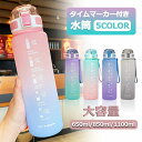 水筒 ワンタッチ 目盛り付き 夏水筒 650ml/850ml/1100ml ウォーターボトル タイムマーカー 水筒 1メットり キッズ 水筒 男女兼用 携帯便利 漏れ防止 大容量 軽量 直飲み おしゃれ スポーツ かわいい プラスチック スポーツボトル 部活 通学通勤 スポーツ 水筒 プレゼント(3)