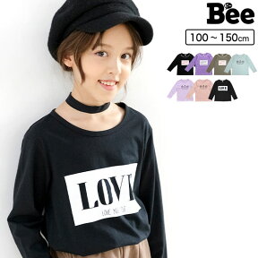 韓国子供服 韓国こども服 Bee 女の子　男の子 カジュアル シンプル プリント キッズ ロゴ　プリントT　通学　春 夏 秋 100 110 120 130 140 150 ◇長袖トップス◇ ルームウェア