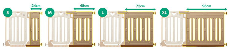 ベビーゲート スマートゲイト2専用ワイドパネルS 拡張用パネル 本体別売り ベビーゲイト ベビーフェンス ガード 柵 セーフティグッズ 赤ちゃん ペットゲート 安全対策 階段下 設置 取付簡単 幅24cm とおせんぼ 危険防止 要組立 ブラウン ミルキー 日本育児