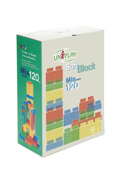 【送料無料】ユニプレイソフトブロックMix120pcs 日本育児