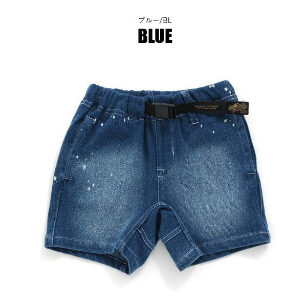 ＜50％OFF＞2022夏【F.O.KIDS/エフオーキッズ】ニット デニム クライミング ハーフ パンツ 4分丈≪80cm 90cm 95cm 100cm 110cm 120cm 130cm 140cm≫男の子 女の子 ズボン 子供服 ジュニア