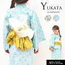 <40%OFF>2024夏t【ampersand/アンパサンド】ブロックプリント風 花柄 セパレート浴衣 巾着付き≪80cm 90cm 95cm 100cm 1...