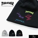 2025秋冬【THRASHER/スラッシャー】マルチロゴ ニット キャップ≪Free/57-59cm≫男の子 女の子 こども服 キッズ ジュニア 帽子 ニット帽...