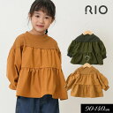 7/10(木)クーポンで5%OFF!<50%OFF>2024秋冬st【RIO/リオ】切替え ティアード チュニック≪90cm 100cm 110cm 120cm...