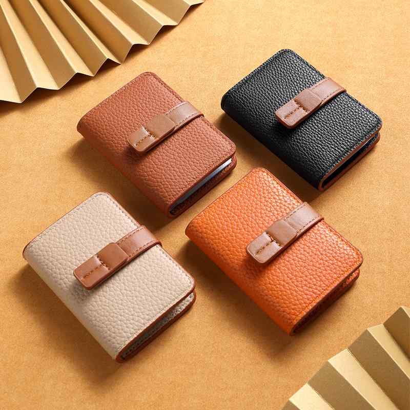 乐天商城 - カードケース カード入れ カード収納 大容量 RFID 盗難防止 小銭入れ 定期入れ 財布 レディース ミニ財布 三つ折り 二つ折り 女性用 革 レザー スタイリッシュ コンパクト かわいい シンプル バイカラー 人気 おしゃれ プレゼント 上品 高級感