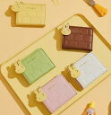 財布 ミニ財布 レディース コインケース 二つ折り レザー カードケース カード入れ 大容量 ゴールド スナップボタン ファスナー ジップ ミニウォレット コンパクト 小銭入れ ビスケット うさぎ 収納 使いやすい かわいい シンプル 韓国 プレゼント