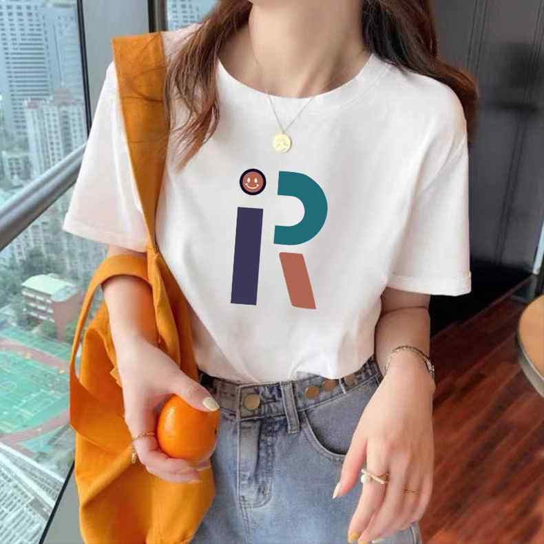 Rakuten - Tシャツ レディース 半袖 カットソー おしゃれ うさぎ くま ロゴ 大きいサイズ ゆったり 綿100% コットン プルオーバー ラウンドネック かわいい シンプル カジュアル S/M/L/XL サイズ豊富 部屋着 ウサギ ベア 韓国 運動会 スポーツ