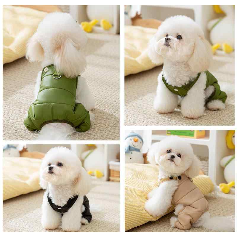 犬用 猫用 4本足 オーバー オール ハーネス付き 防寒着 小型 子犬 子猫 犬 猫 かわいい ペット 秋服 冬服 フリース カジュアル コート アウター お揃い 散歩 愛犬 愛猫 防風 厚着 暖かい 保温 お洒落 ドッグカフェ お出かけ カフェ お揃い