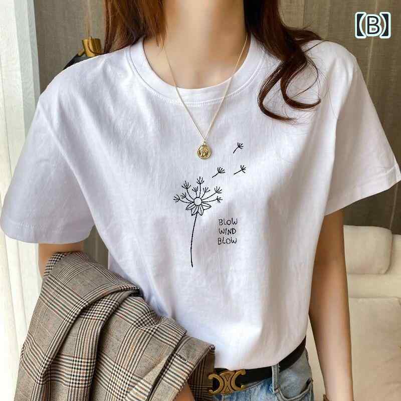 Tシャツ 半袖 レディース Uネック トップス S/M/L/LL/3L コットン 綿 ロゴT シャツ 女性用 ゆったり 薄手 シンプル カジュアル プリントT 無地 トレンド ブランド ラウンドネック かわいい おしゃれ 大きいサイズ ポケット kodomog55-10000509 FILO TOKYO 楽天市場店 サンプル画像3