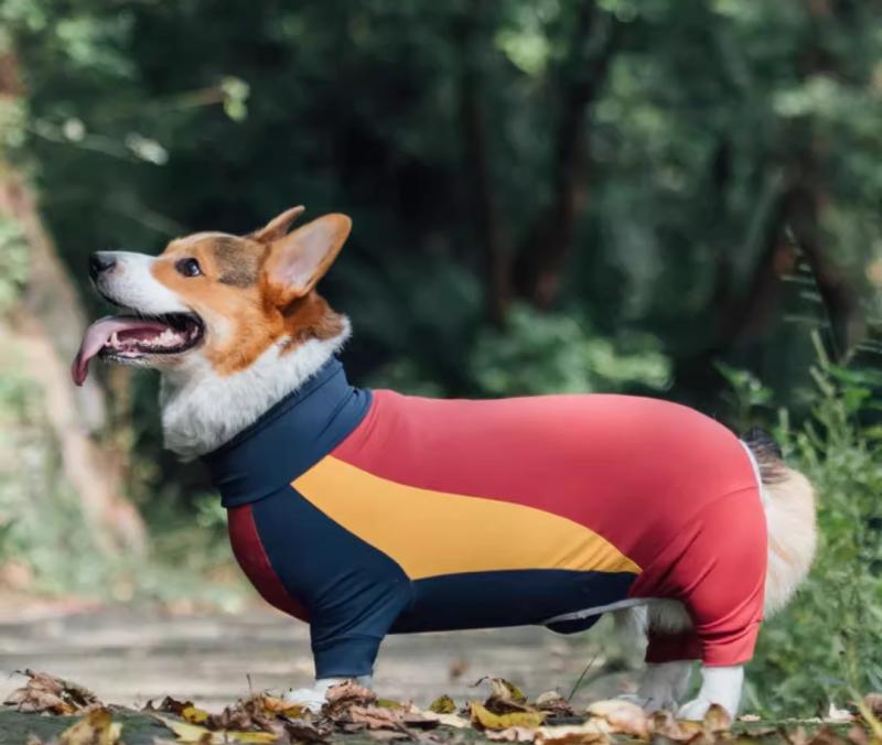 犬用 猫用 4本足服 屋外 防虫 防汚 防泥 防寒着 コーギー用 短足 標準 小型 子犬 子猫 犬 猫 かわいい ペット 秋服 冬服 カジュアル お揃い 散歩 愛犬 愛猫 防風 厚着 暖かい 保温 お洒落 ドッグカフェ キャンプ お出かけ カフェ