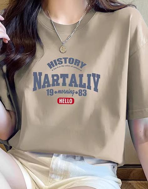 乐天商城 - Tシャツ オーバーサイズ 半袖 レディース Uネック トップス S/M/L/XL/2XL 3XL 4XL コットン 綿 T シャツ 男女兼用 ゆったり 薄手 シンプル カジュアル プリント 無地 トレンド ラウンドネック かわいい おしゃれ 大きいサイズ