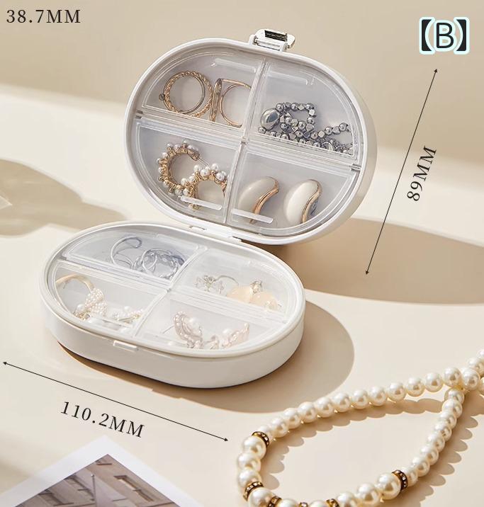 ジュエリーケース アクセサリー収納 レディース ハードタイプ コンパクト 小物入れ イヤリング 指輪 ネックレス ピアス収納 旅行用 携帯用 頑丈 耐衝撃 仕切り付き シンプル おしゃれ 上品 高級感 大容量 軽量 ギフト用 プレゼント 誕生日 韓国